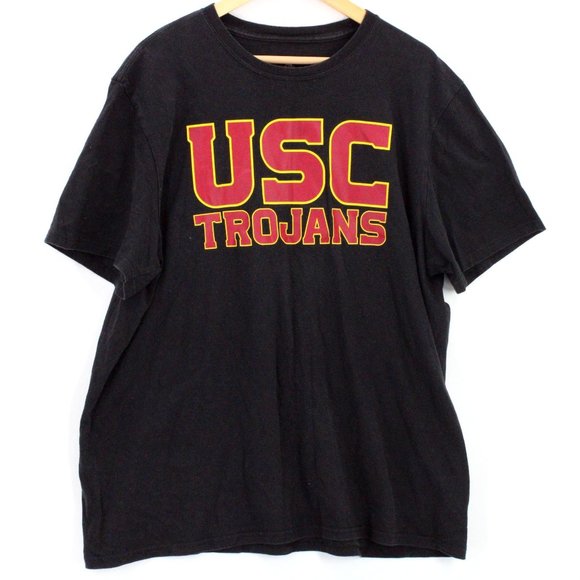 SC USC Trojans T-Shirt Men's Retro Black Short Sleeve Big Logo Graphic Size XL - Picture 1 of 9